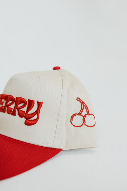 Original White and Red Cherry Hat - Cherryline