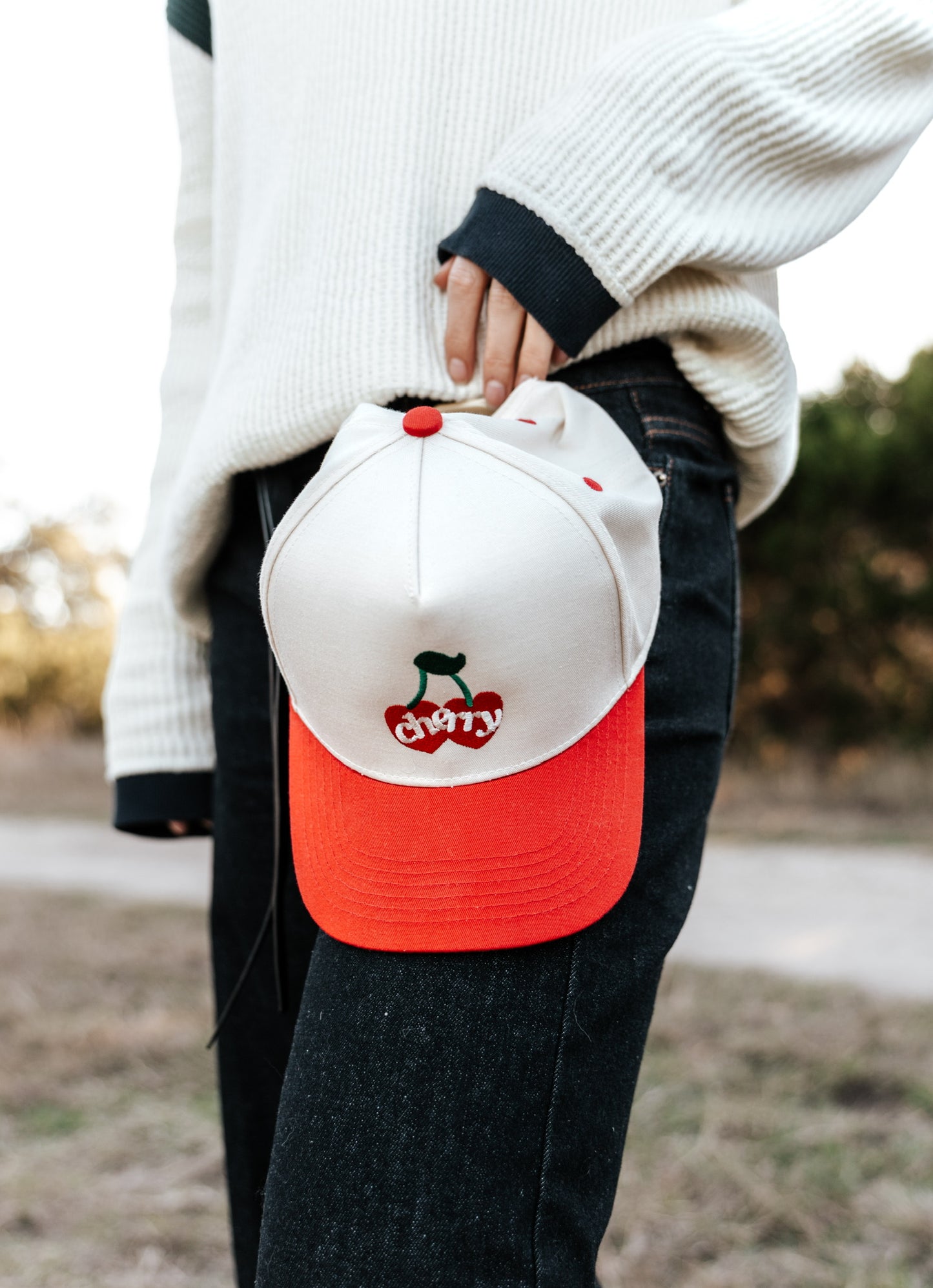 Cherry Heart Red/White Trucker Hat