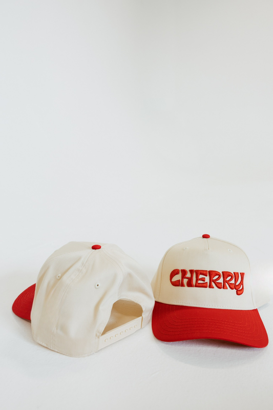 Original White and Red Cherry Hat - Cherryline