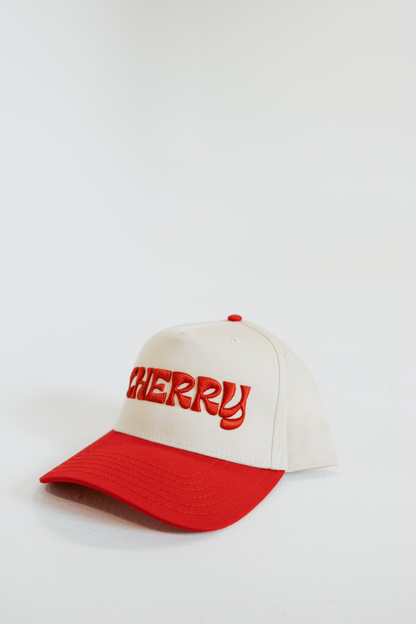 Original White and Red Cherry Hat - Cherryline